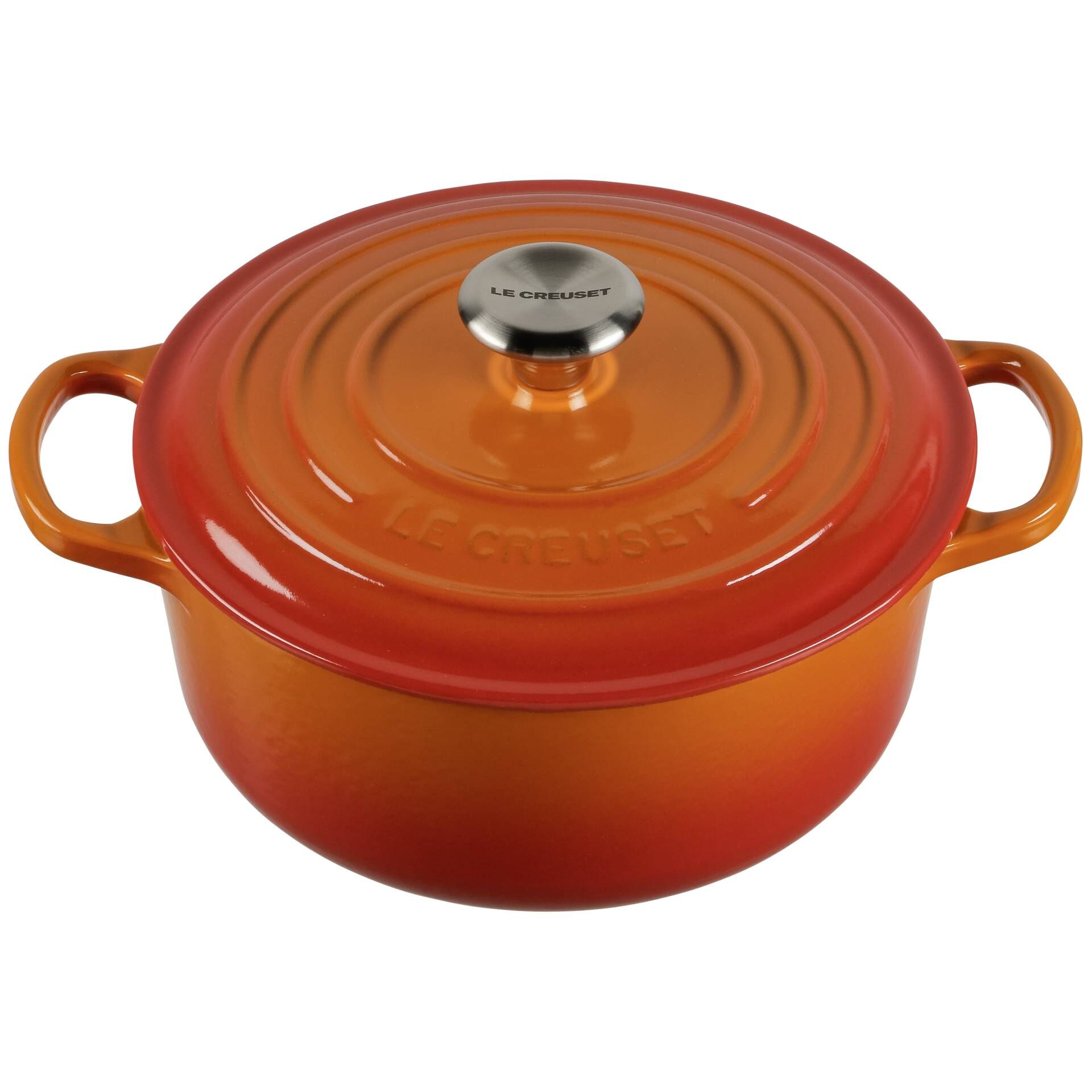 Le Creuset Signature Bräter rund 20 cm ofenrot Le Creuset Signature Bräter rund 20 cm ofenrot