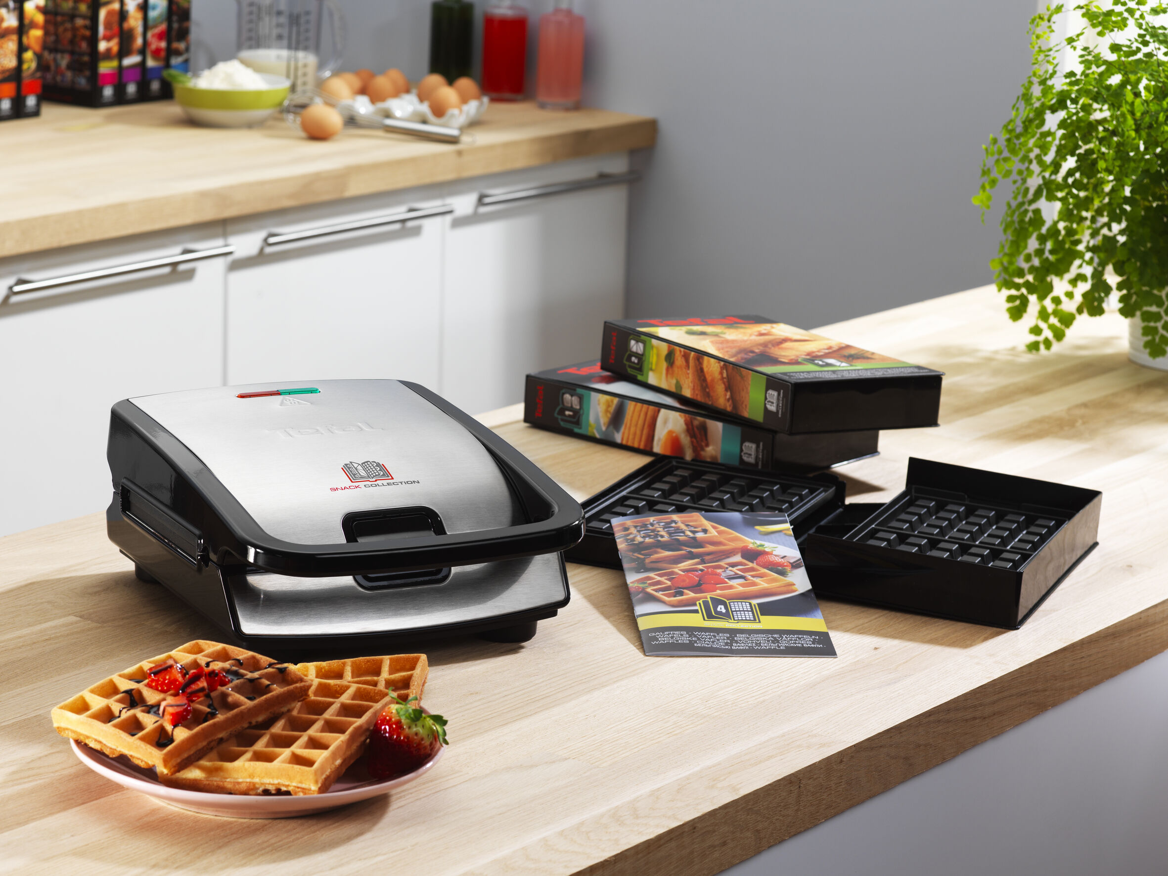 Tefal Snack collection SW852D - Sandwichtoaster / Waffeleisen - 700 W - Black/Stainless Steel