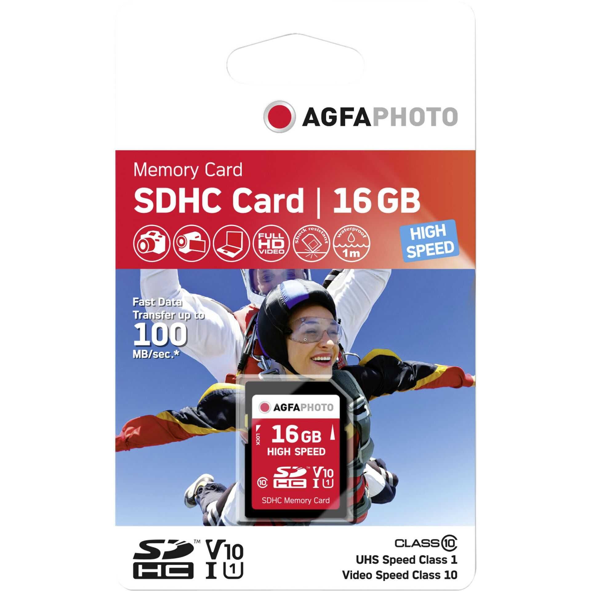 AgfaPhoto - Flash-Speicherkarte - 16 GB - Class 10 - SDHC