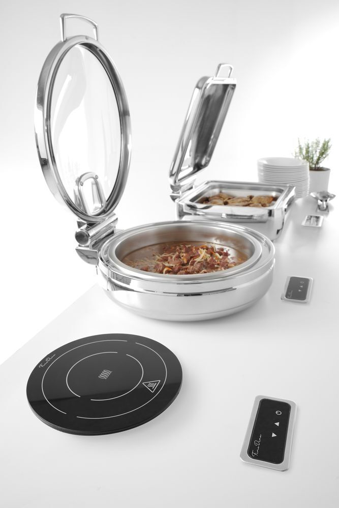 Fine Dine Induktionsheizplatte 800 W, Schwarz, 230V/800W, ⌀245x(H)80mm