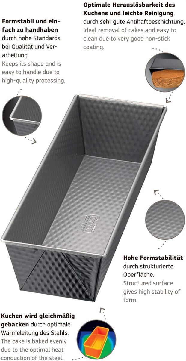 KAISER Königskuchenform Inspiration 8cm Ø30cm schwarz