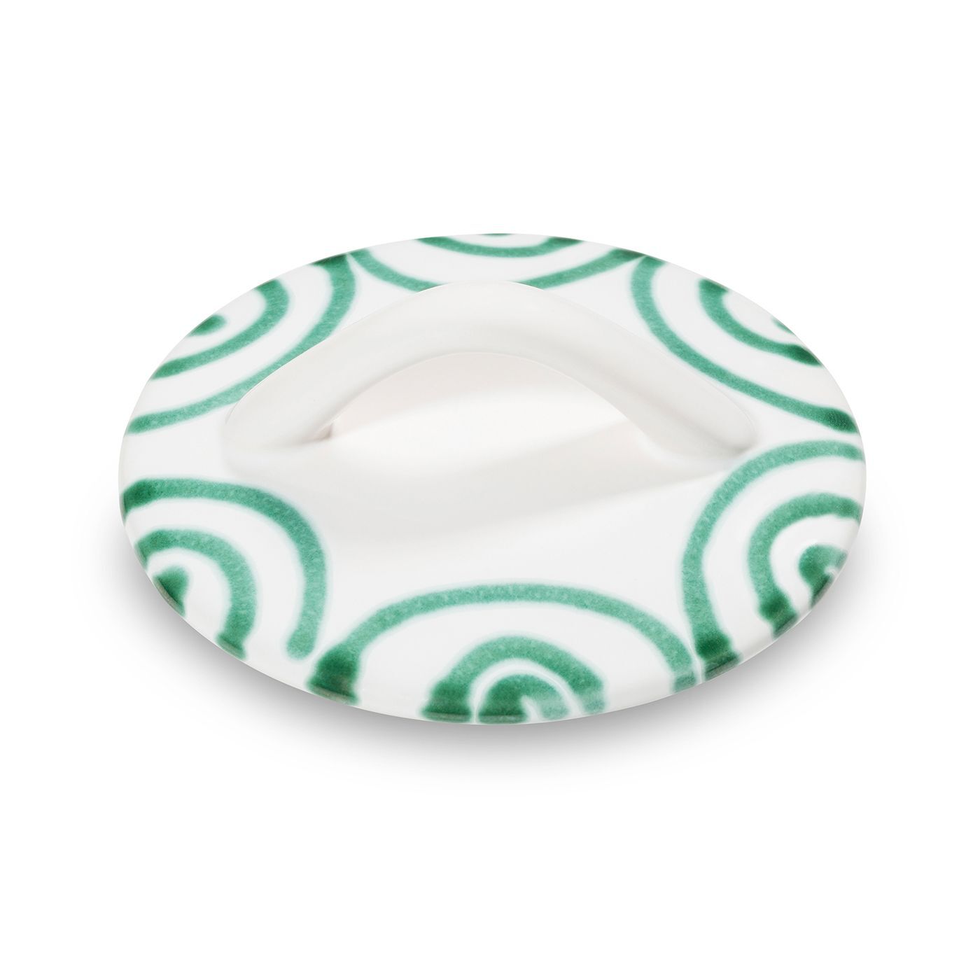 Gmundner Keramik Grüngeflammt, Oberteil Zuckerdose Gourmet