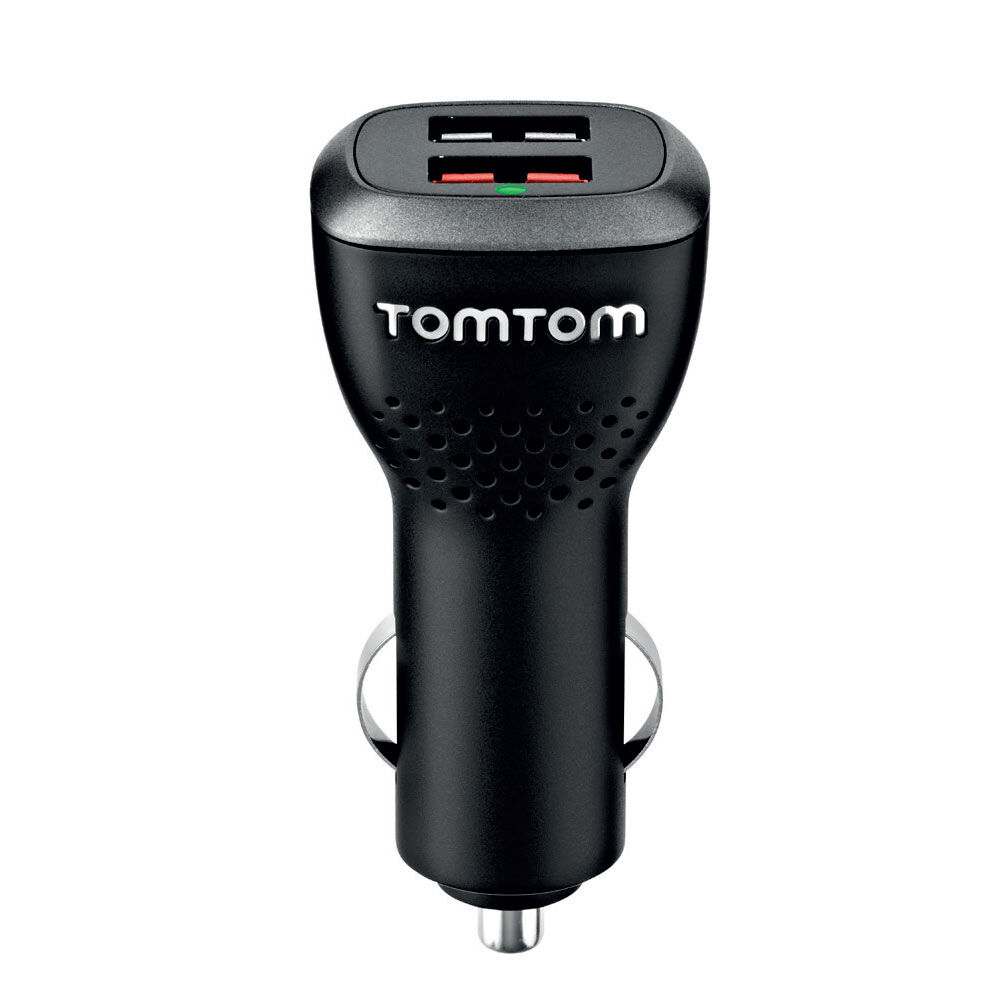 TomTom High-Speed Dual Charger - Auto-Netzteil - 2.4 A - 2 Ausgabeanschlussstellen (USB) - für GO 620, 6200; GO Professional 520, 620, 62XX; RIDER 410, 42, 420, 450, 500, 550; VIA 53