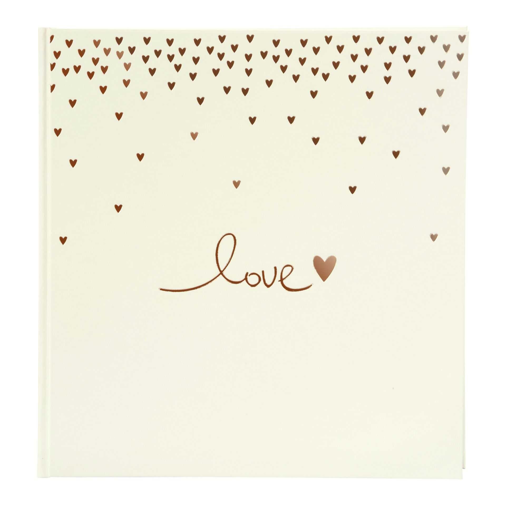 Goldbuch Raining Hearts Pfirsich 30x31 60 weiße S. Hochzeit 08015