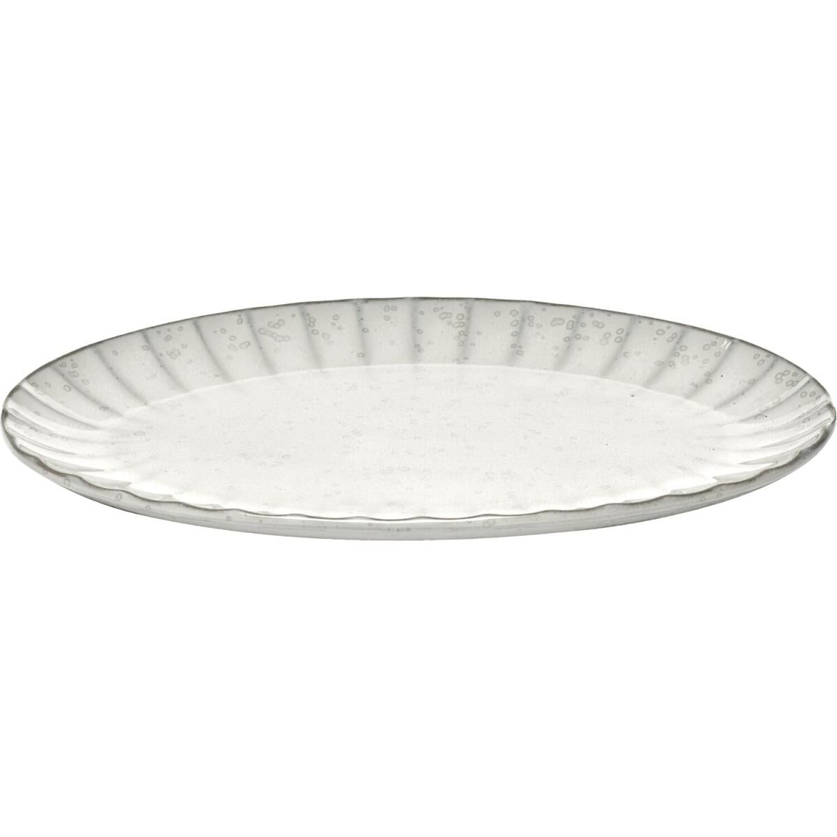 SERAX Inku Teller oval L Inku White, Länge: 300 mm, Breite: 210 mm