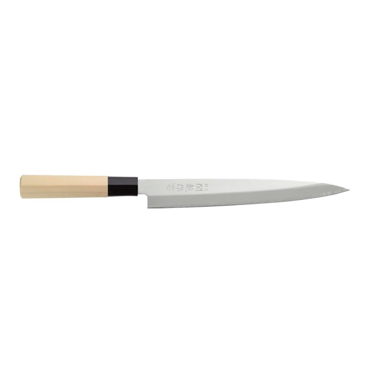 HENDI Japanisches Messer Sashimi, Holz hell, (L)375mm