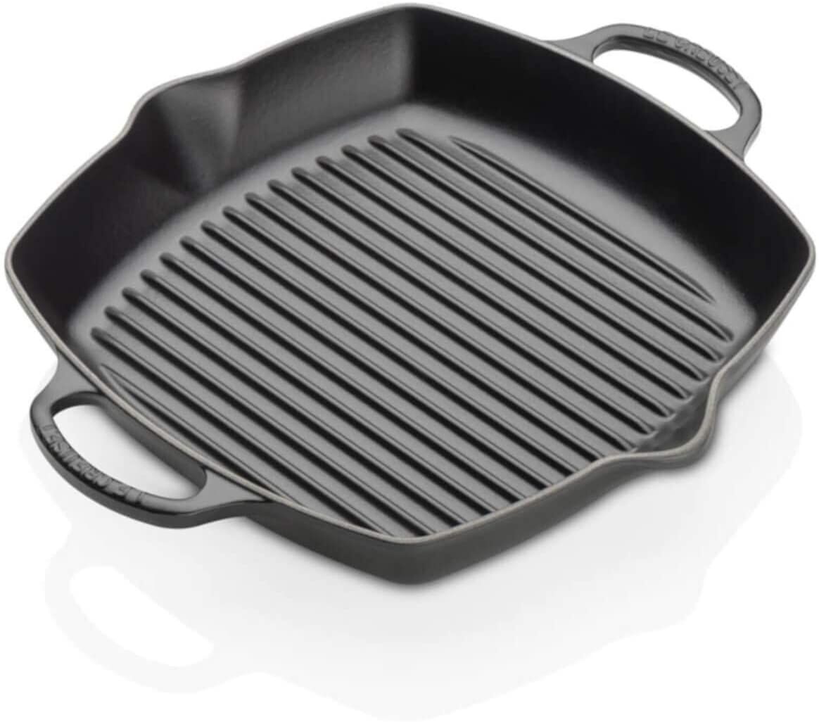 Le Creuset GRILLPFANNE QUADRATISCH 2 GRIFFE SIG 30 CM SCHWARZ