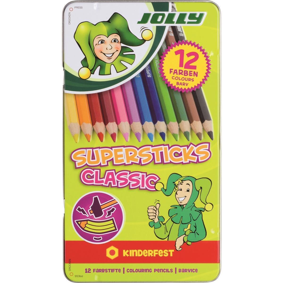 JOLLY, Farbstifte, Superstick CLASSIC, 12er Etui, 3000