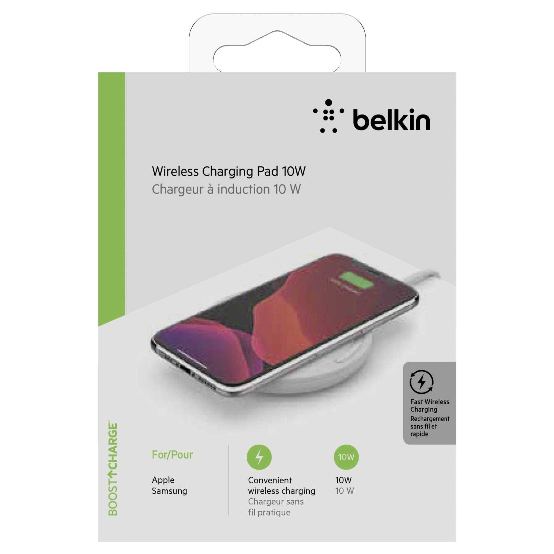 Belkin BOOST CHARGE - Induktive Ladematte + AC-Netzteil - 10 Watt - weiß