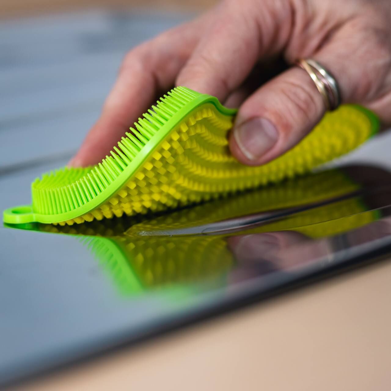 Kochblume Scrubby limette-gelb