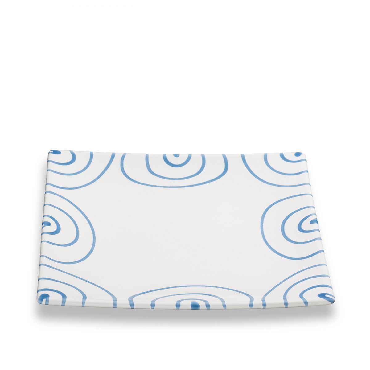 Gmundner Keramik Blaugeflammt, Dessertteller Trend (20x20cm)