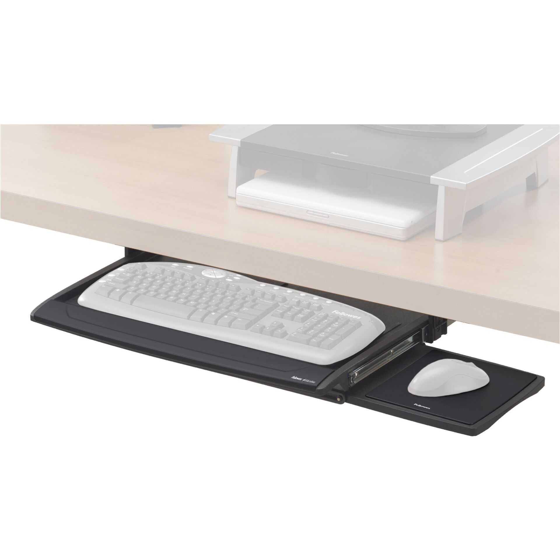 Fellowes Office Suites Deluxe - Tastatureinschub - Schwarz, Silber