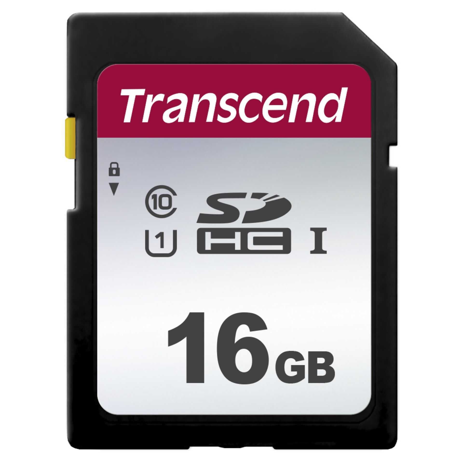 Transcend 300S - Flash-Speicherkarte - 16 GB - UHS-I U1 / Class10 - SDHC UHS-I