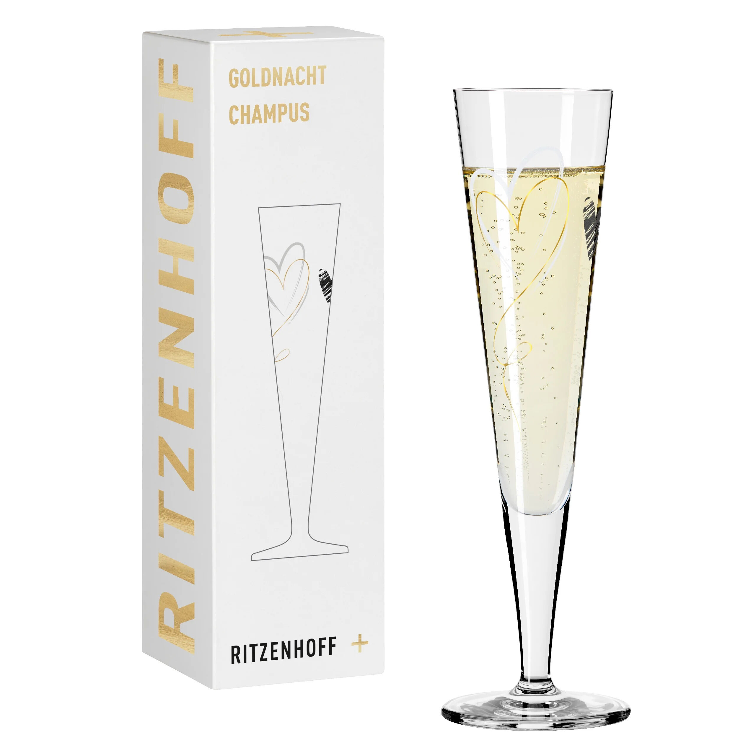 Ritzenhoff Champagnerglas 200 ml Serie Goldnacht Nr. 35