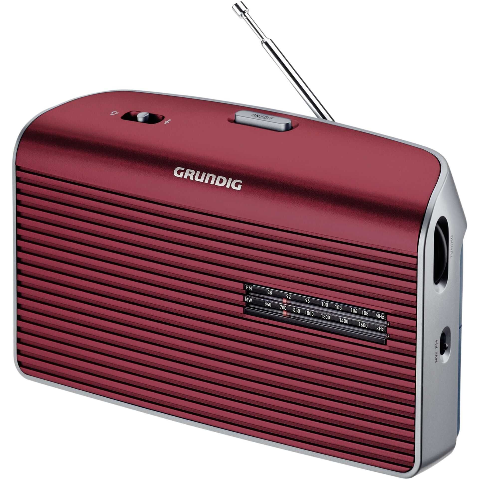 Grundig Music 60 - Radio - 0.5 Watt - Silber, Rot