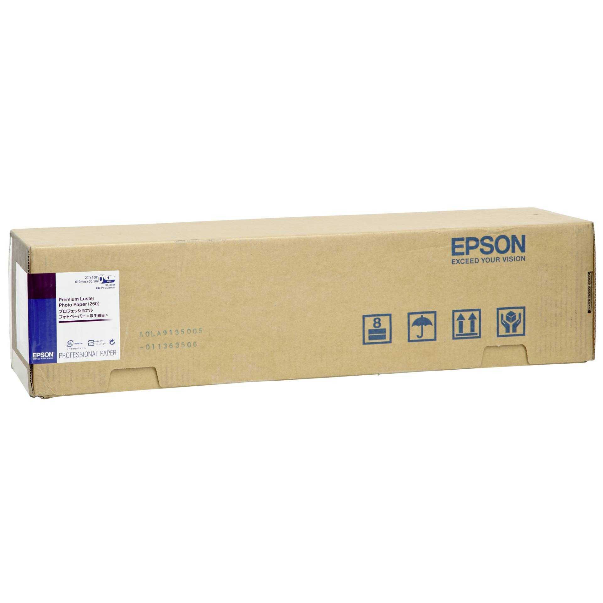 Epson Premium Luster Photo Paper (260) - Glanz - Roll (61 cm x 30,5 m) - 235 g/m² - 1 Rolle(n) Fotopapier - für SureColor SC-P10000, P20000, P6000, P7000, P7500, P8000, P9000, P9500, T3200, T5200, T7200
