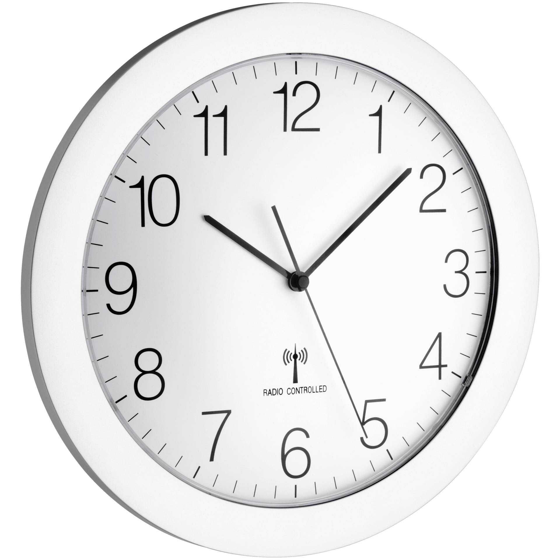 TFA - Uhr - Quarz - geeignet für Wandmontage - 30.2 cm - weiß