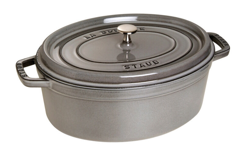 Staub Cocotte oval Graphitgrau 33cm 40509-324-0