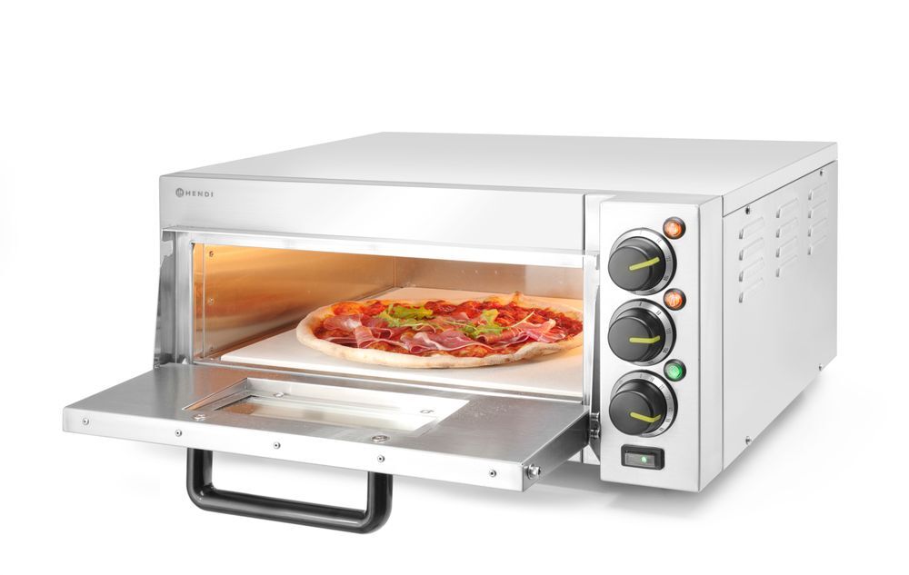 HENDI Pizzaofen kompakt, Silber, 230V/2000W, 580x560x(H)275mm