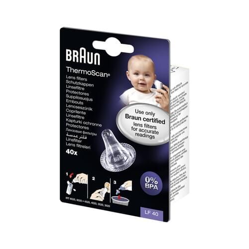 BRAUN HC Schutzkappen für Ohrfieberthermometer transparent Inh.:40St LF40