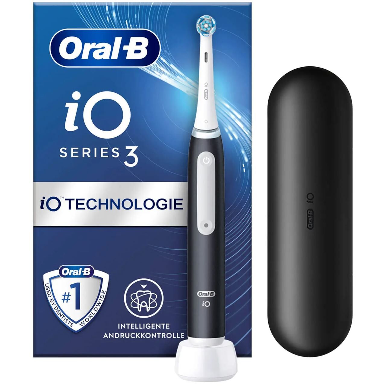 Oral-B iO Series 3 Matt Black mit Reiseetuie