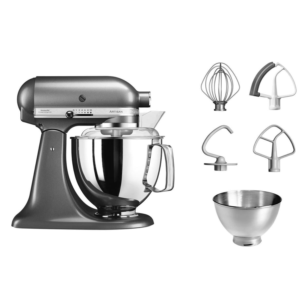 KitchenAid Artisan 5KSM175PSEMS - Küchenmaschine - 300 W - Medallion Silver