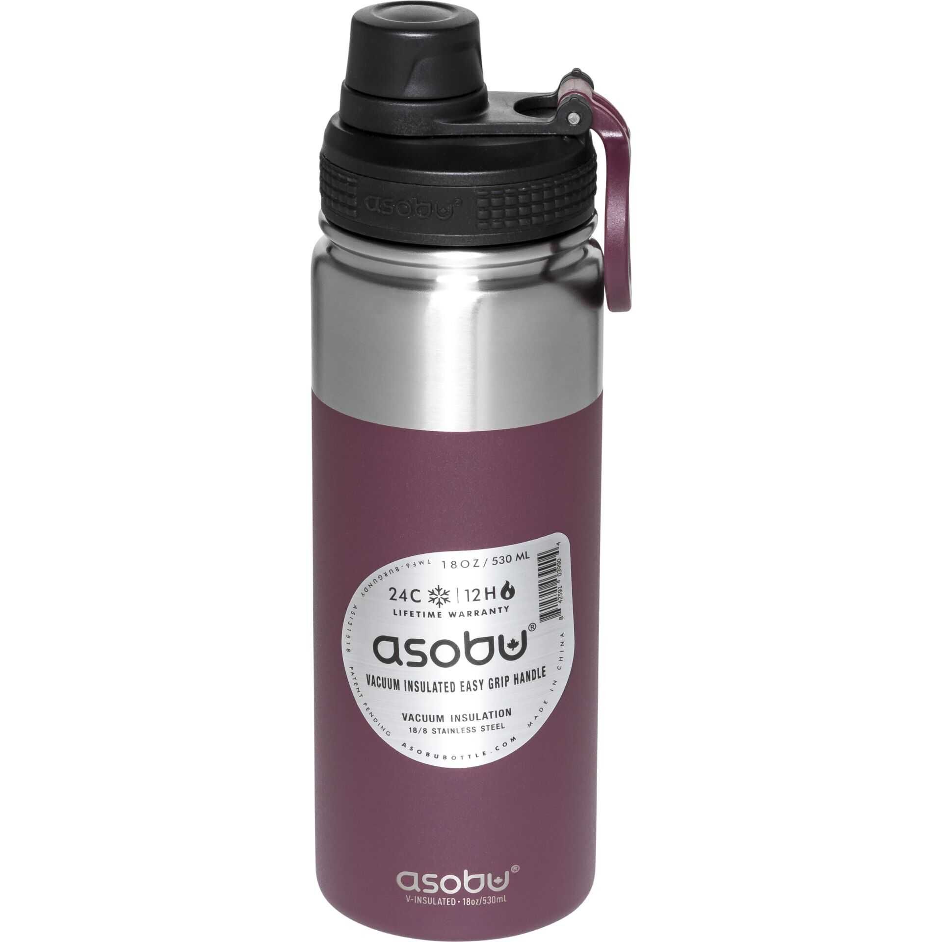 Asobu Alpine Flask Bottle Burgunder, 0.53 L