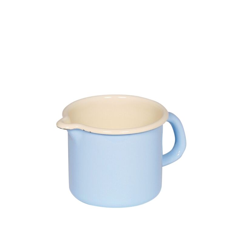 Riess Schnabeltopf Ø9cm 1/2L Pastell Blau Emaille