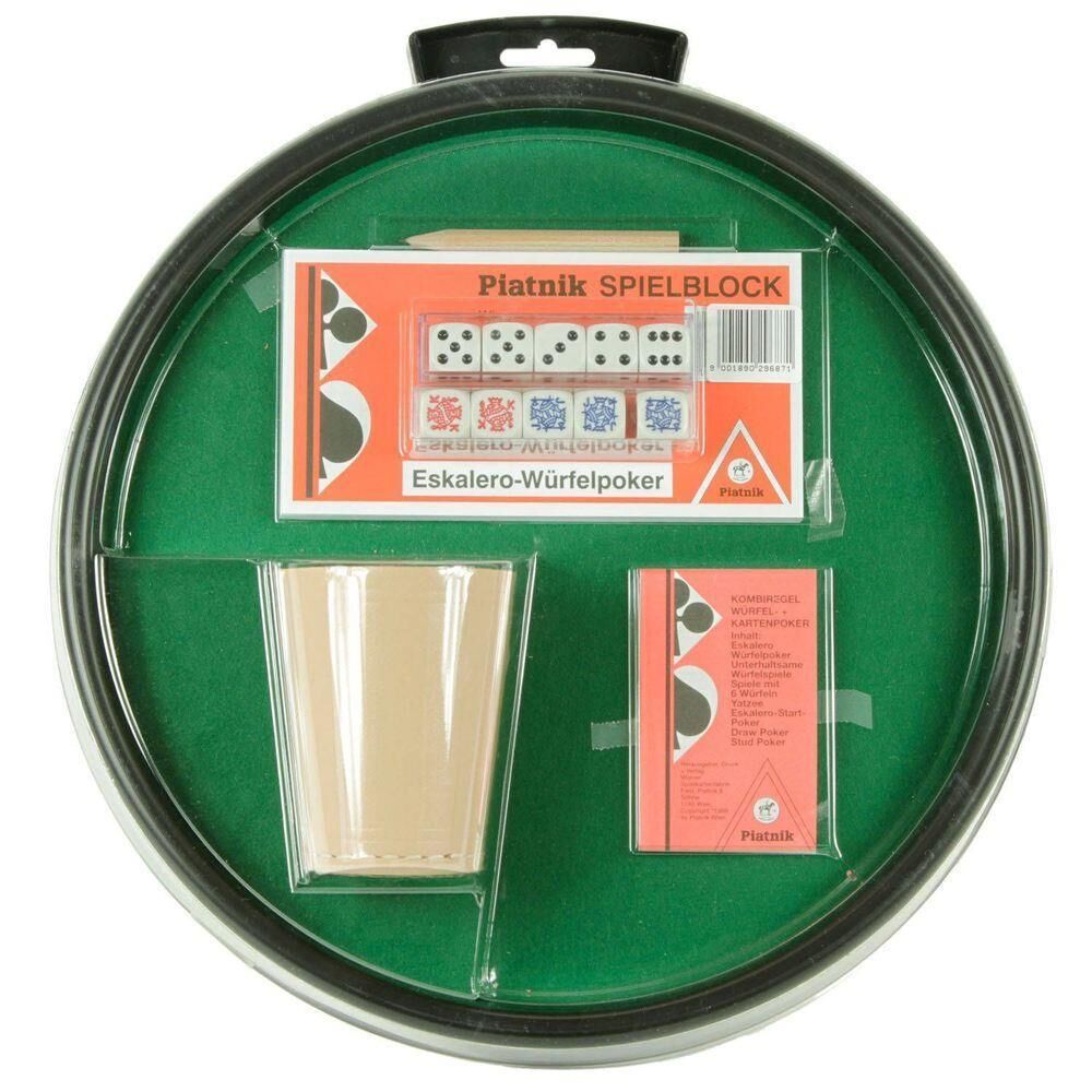 Piatnik, Pokergarnitur mit Würfeltasse, MEHRFARBIG, 7 Teile, 296871