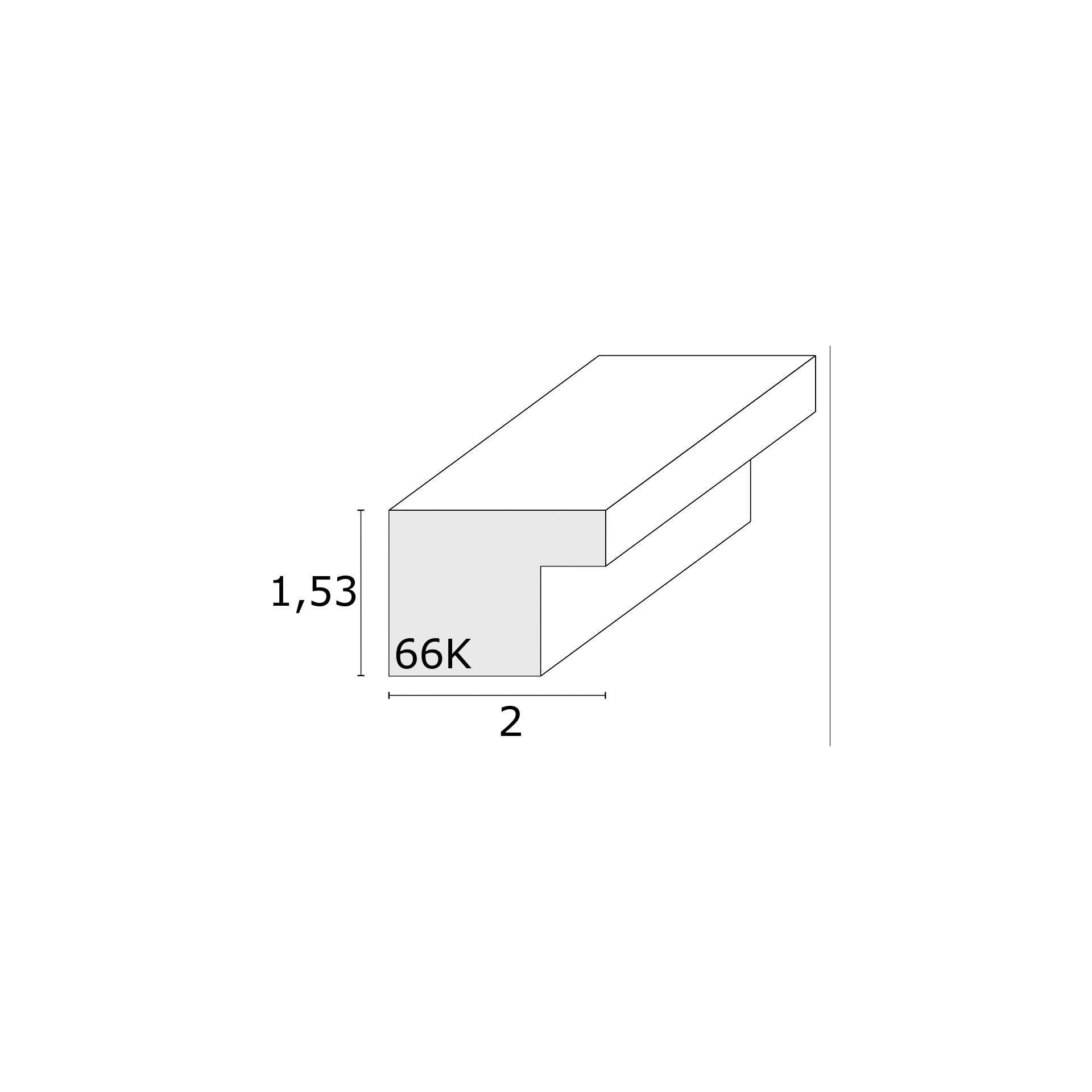 Deknudt S66KA3 Galerie   3x13x18 Holz schwarz mit Passepartout