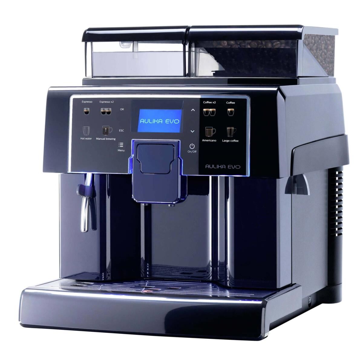 Saeco Aulika Evo Black - Automatische Kaffeemaschine mit Cappuccinatore - 15 bar - Silver/Black