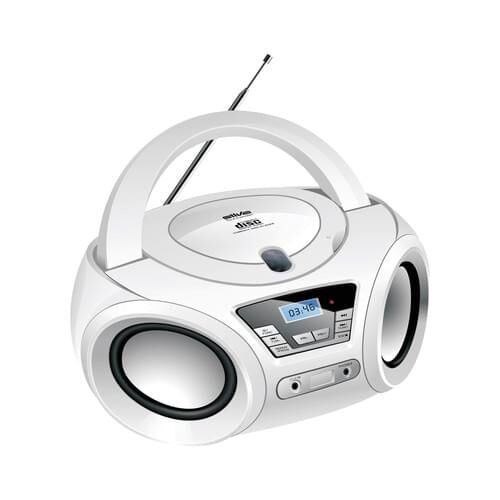 SILVA SCHNEIDER Radio 40W UKW CD LCD-Disp. 30Senderspeicher weiß PCD 19.1 WEIß