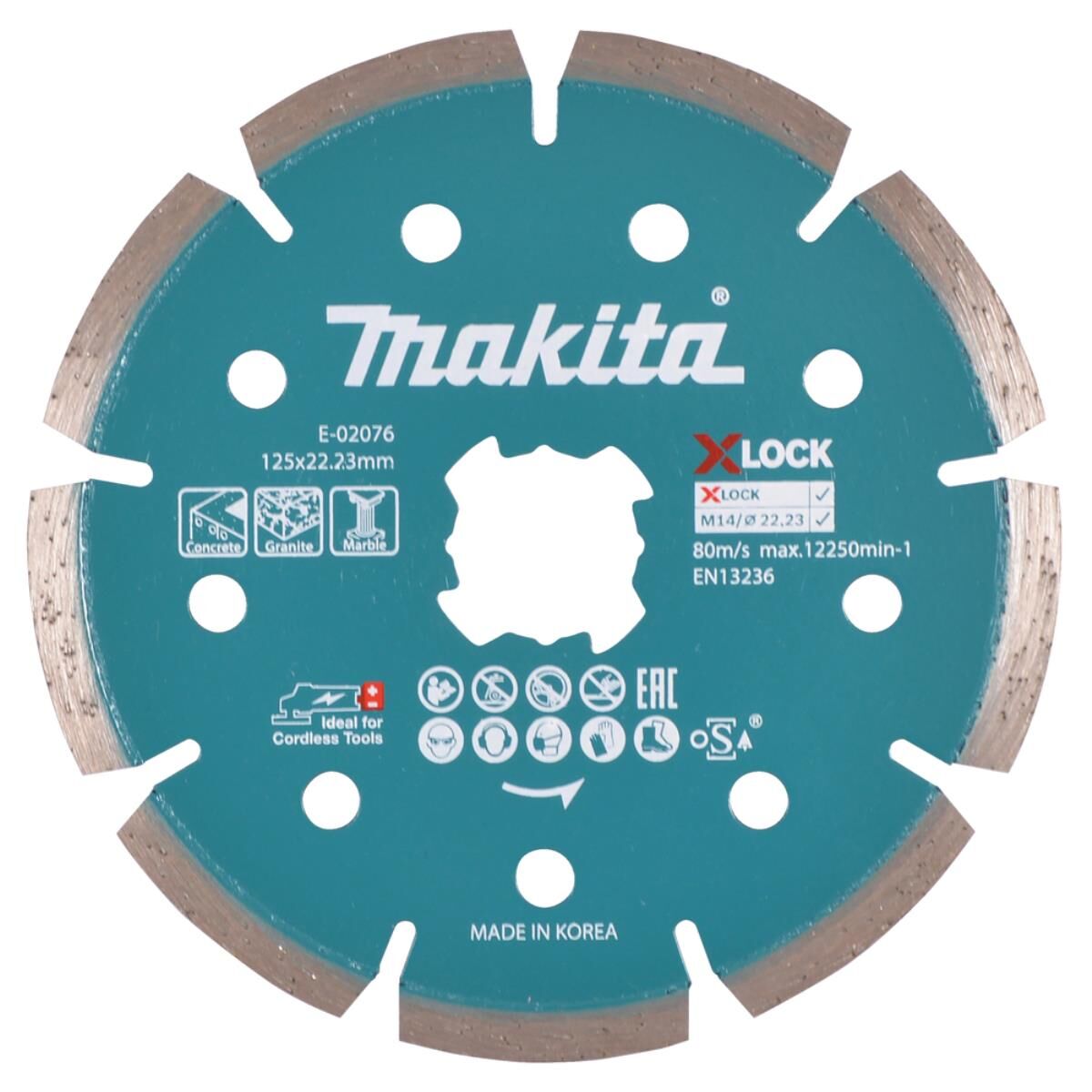 Makita Diamanttrennscheibescheibe 125 mm 1 Stk. • Beton/Granit/Marmor • 2,5 mm • X-LOCK • 125 mm