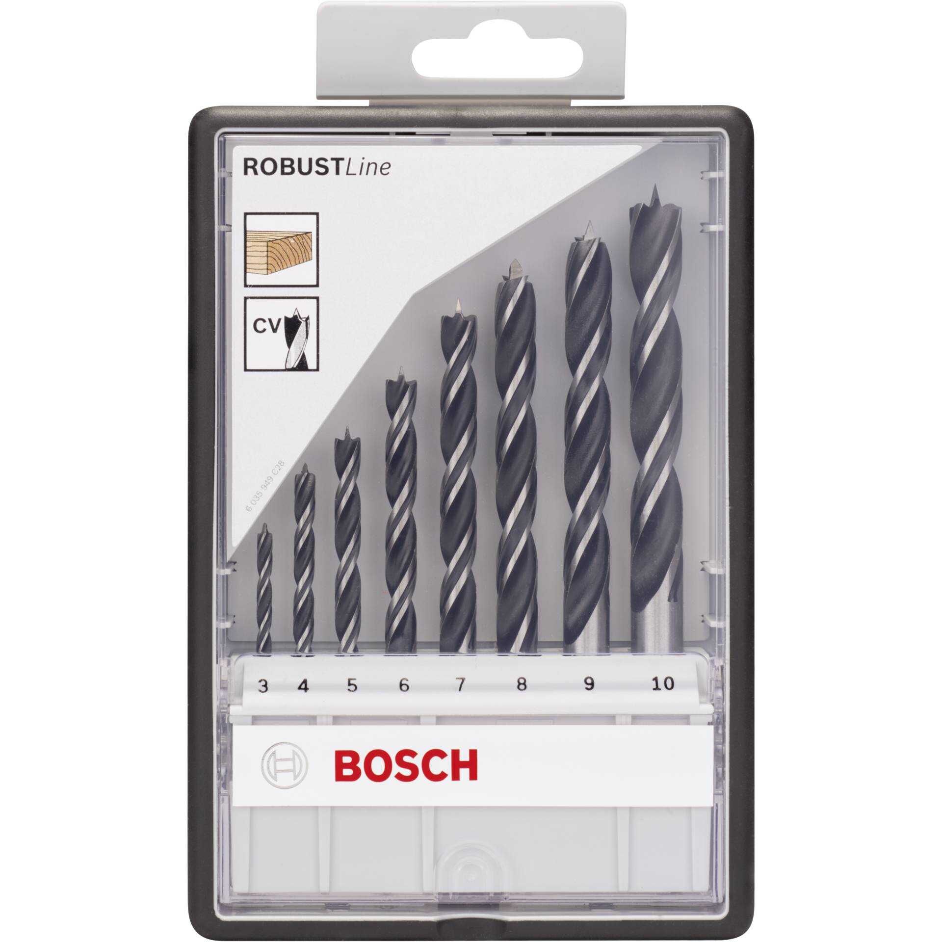 Bosch Robust Line - Bohrersatz - für Holz - 8 Stücke