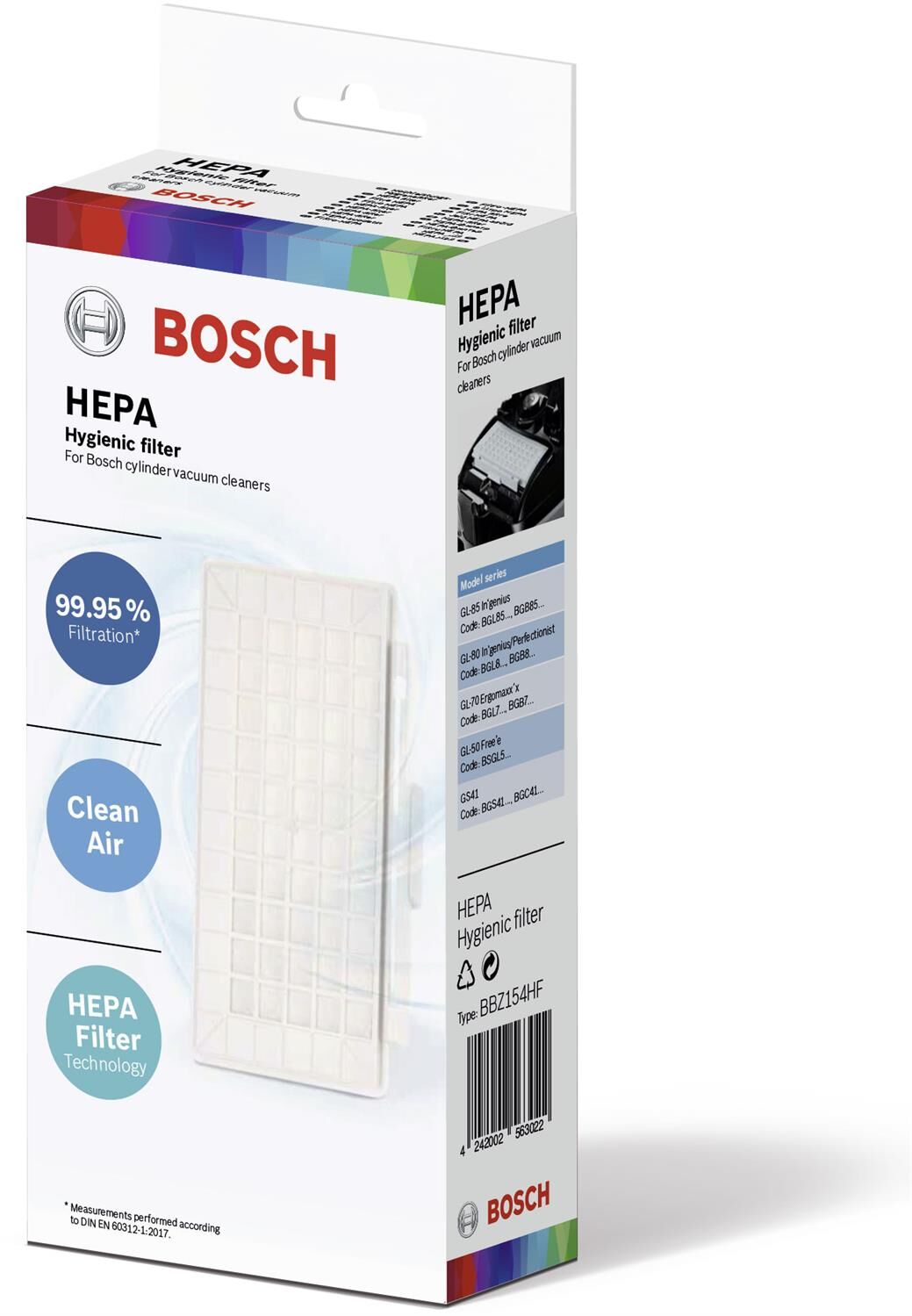 Bosch Hochleistungs-Hygienefilter   BBZ154HF