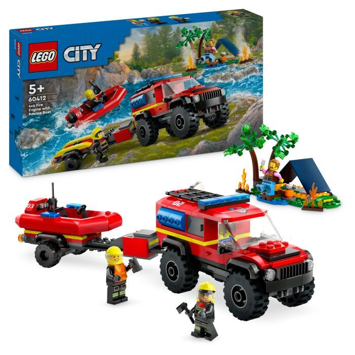 LEGO CITY 60412 4X4 FEUERWEHRAUTO MIT RETTUNGSBOOT