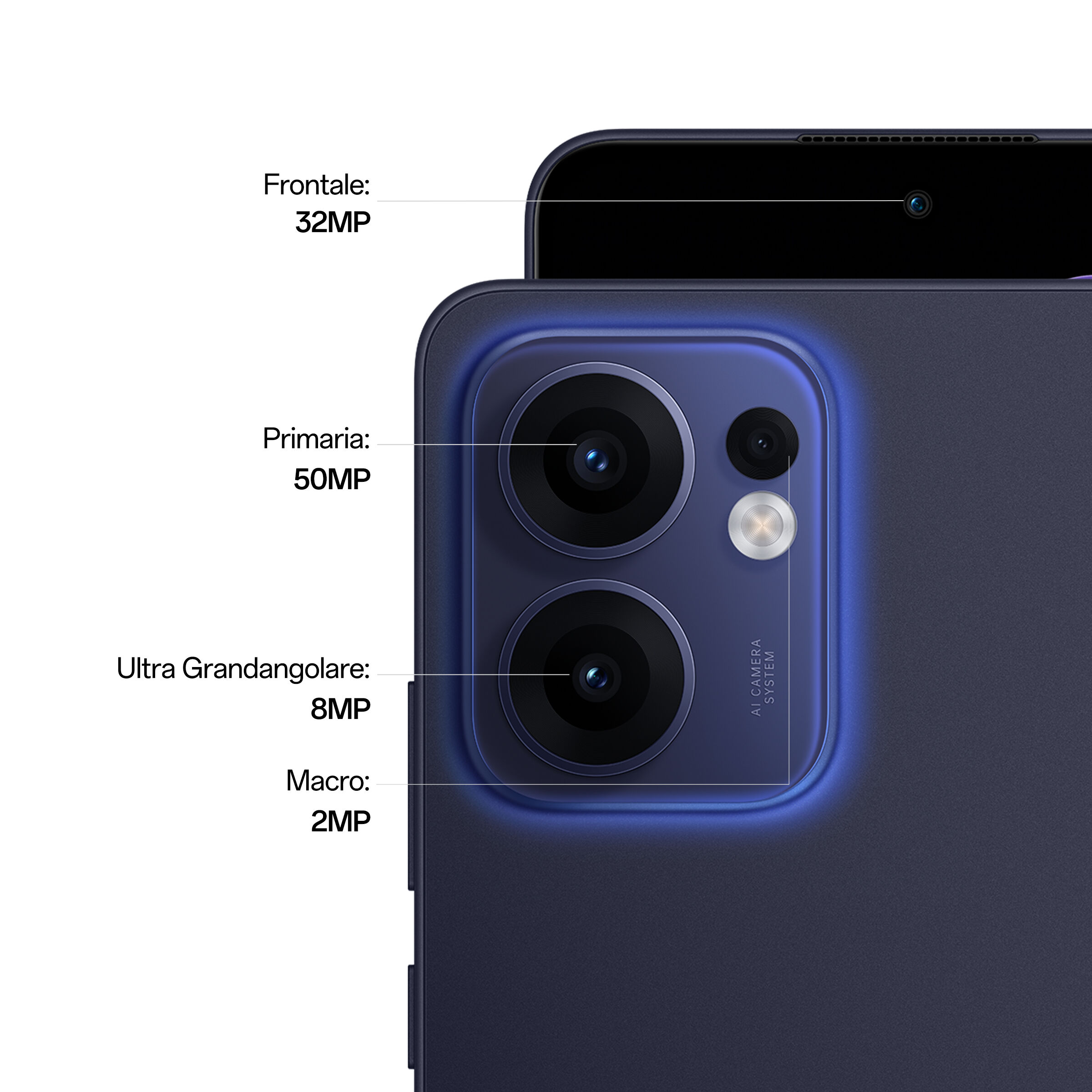 Oppo 13 F 5G, 16,9 cm (6.67"), 8 GB, 256 GB, 50 MP, Android 15, Blau