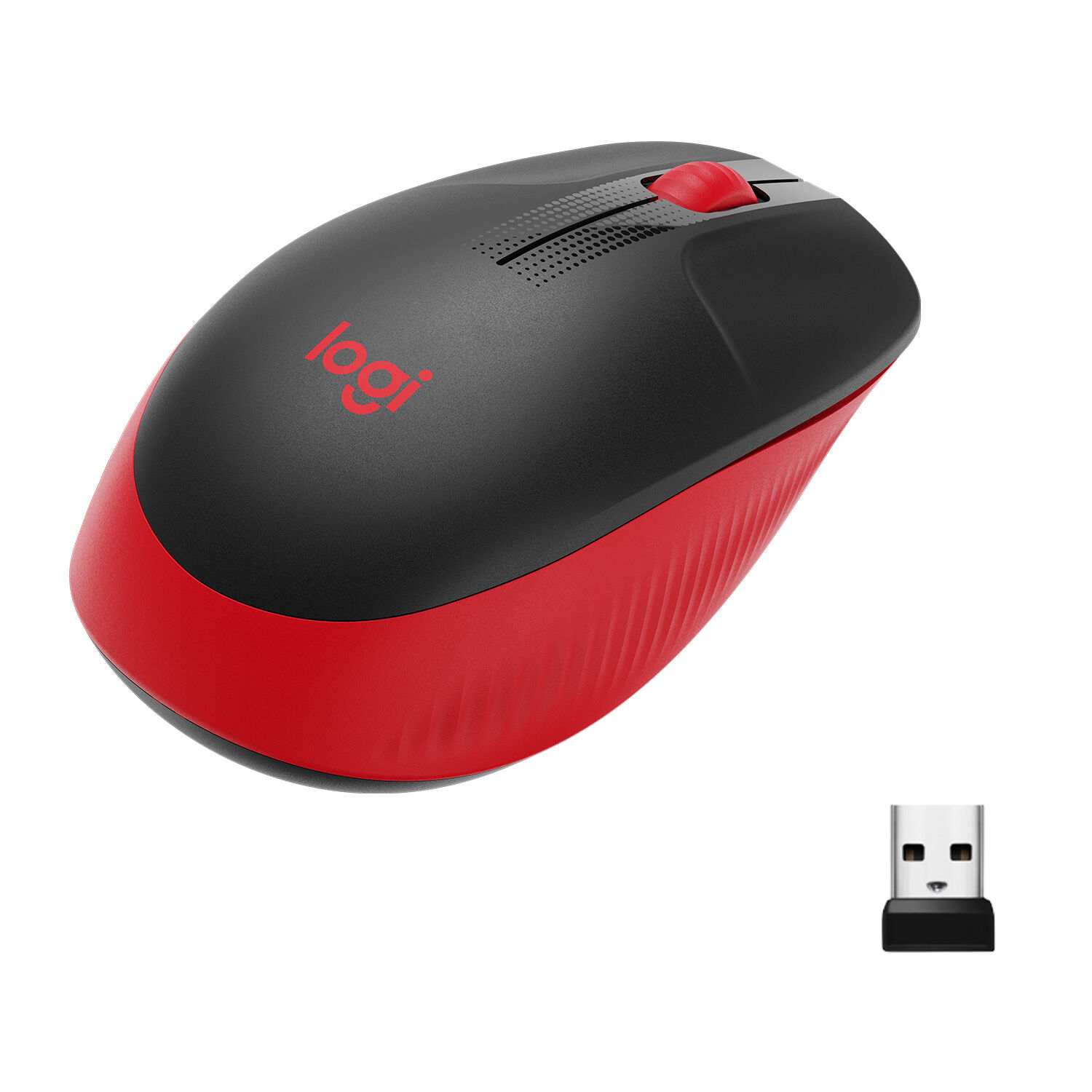 Logitech M190 - Maus - optisch - 3 Tasten - kabellos - kabelloser Empfänger (USB)