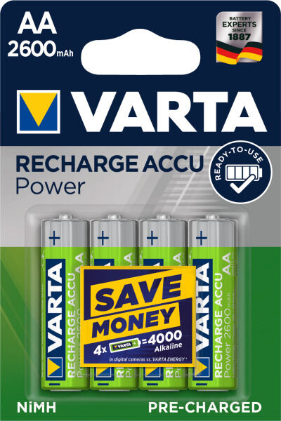 Varta HR6 Akku Mignon 2600mAh Professional 4-er Blister
