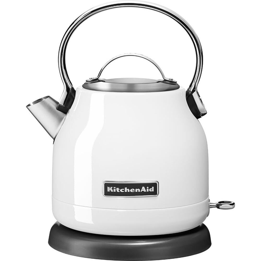 KitchenAid 5KEK1222EWH, 1,25 l, 2200 W, Schwarz, Edelstahl, Weiß, Edelstahl, Drahtlos, Filterung