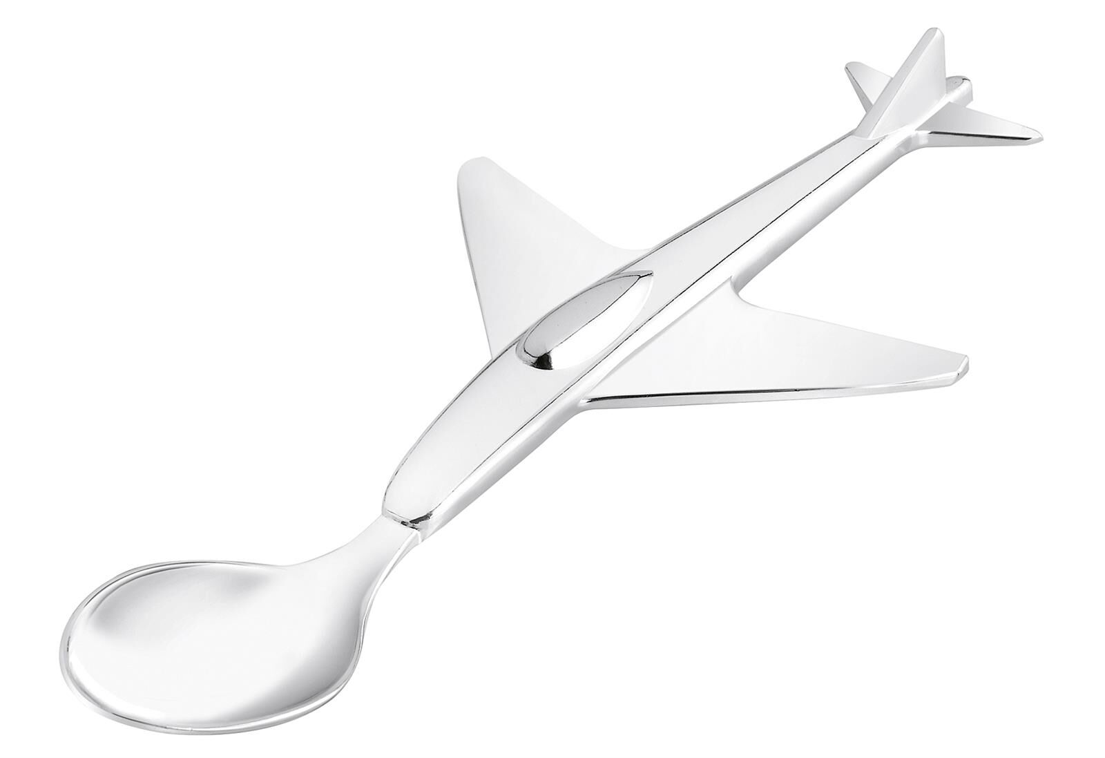 ZILVERSTAD Babylöffel Flugzeug 8,7x18,5x2,3cm versilbert