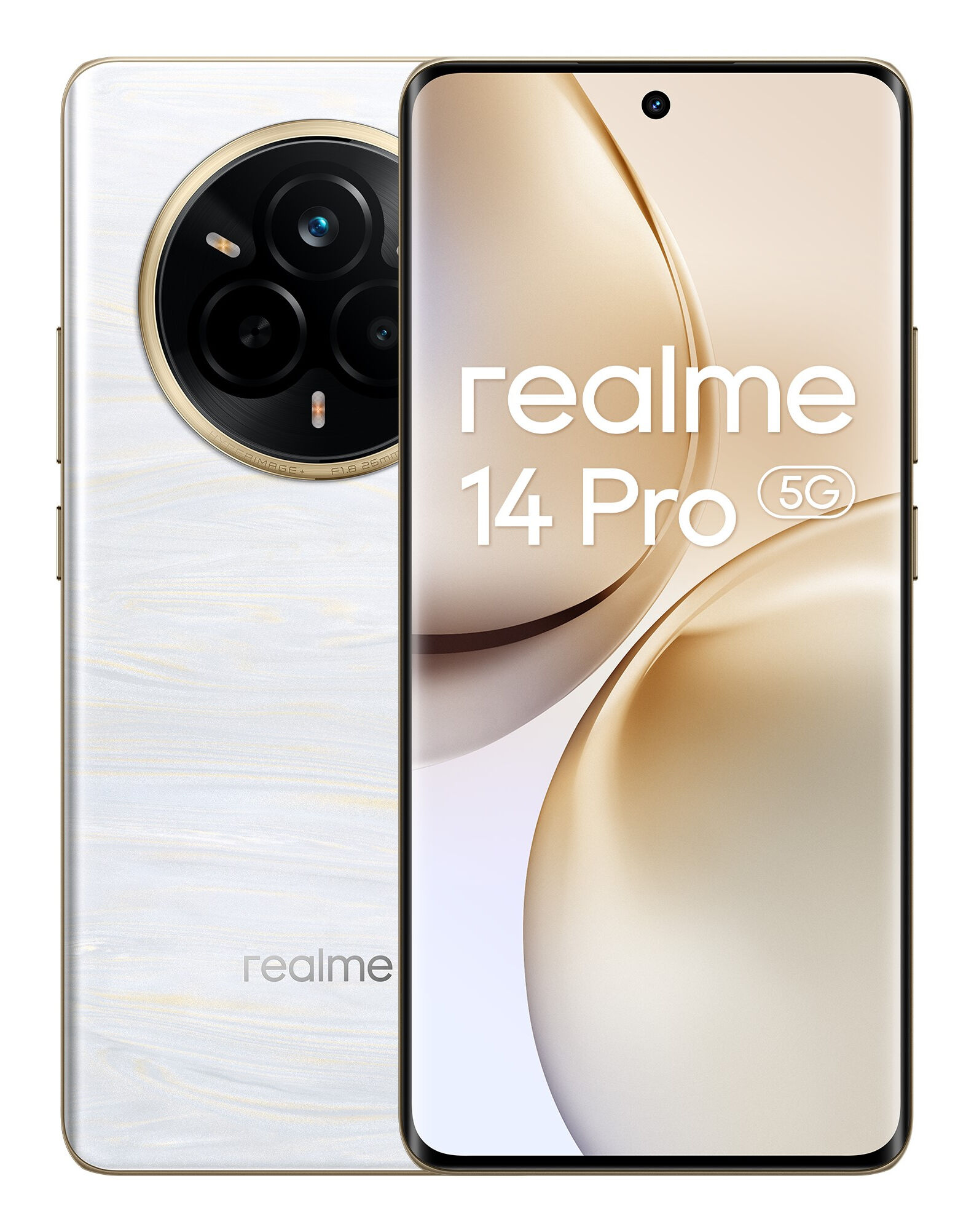 Realme 14 Pro 5G, 17,2 cm (6.77"), 8 GB, 256 GB, 50 MP, Android 15, Weiß