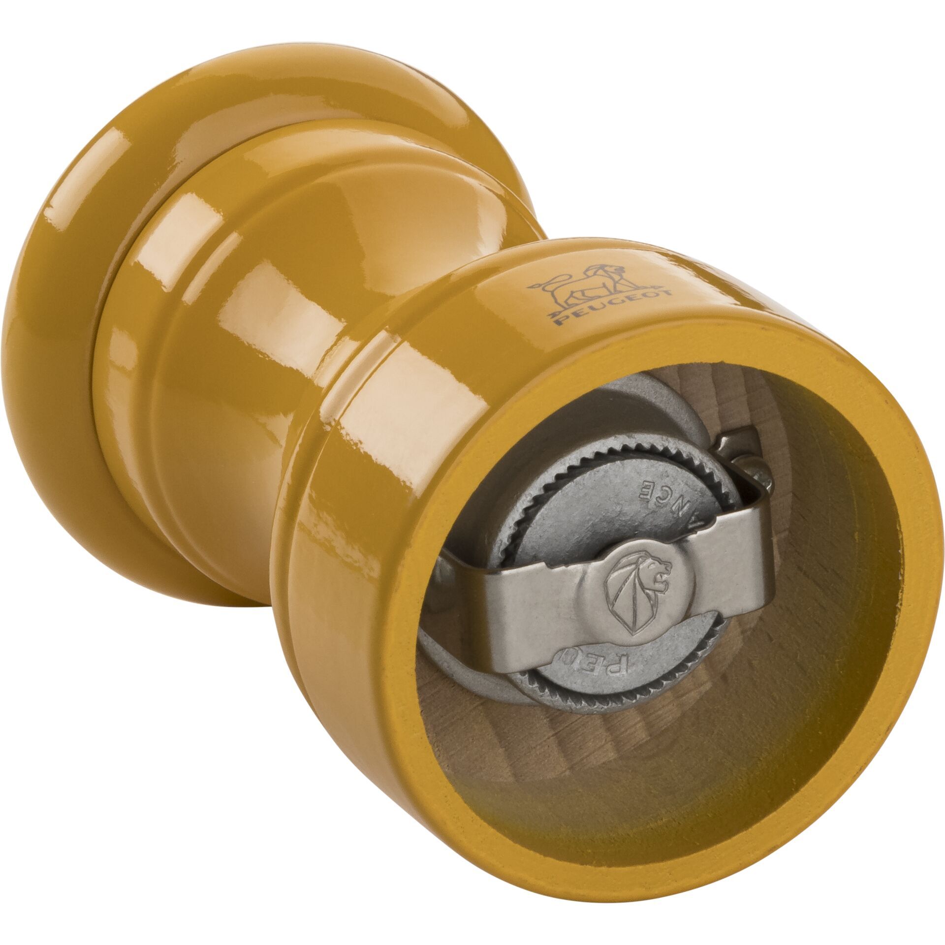 Peugeot Bistro Pfeffermühle 10 cm Safrangelb lackiertes Holz