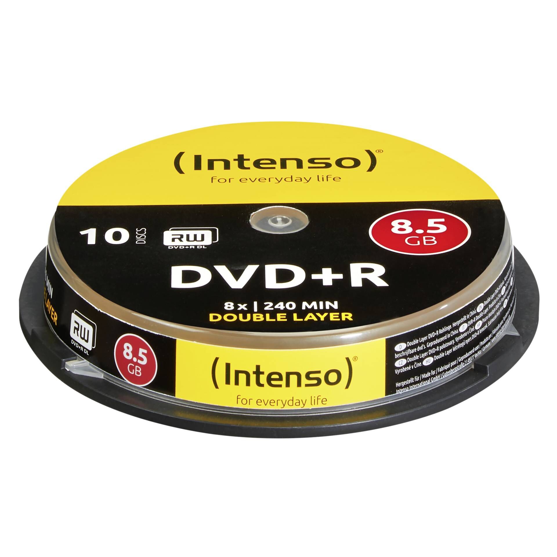Intenso - 10 x DVD+R DL - 8.5 GB 8x - Spindel