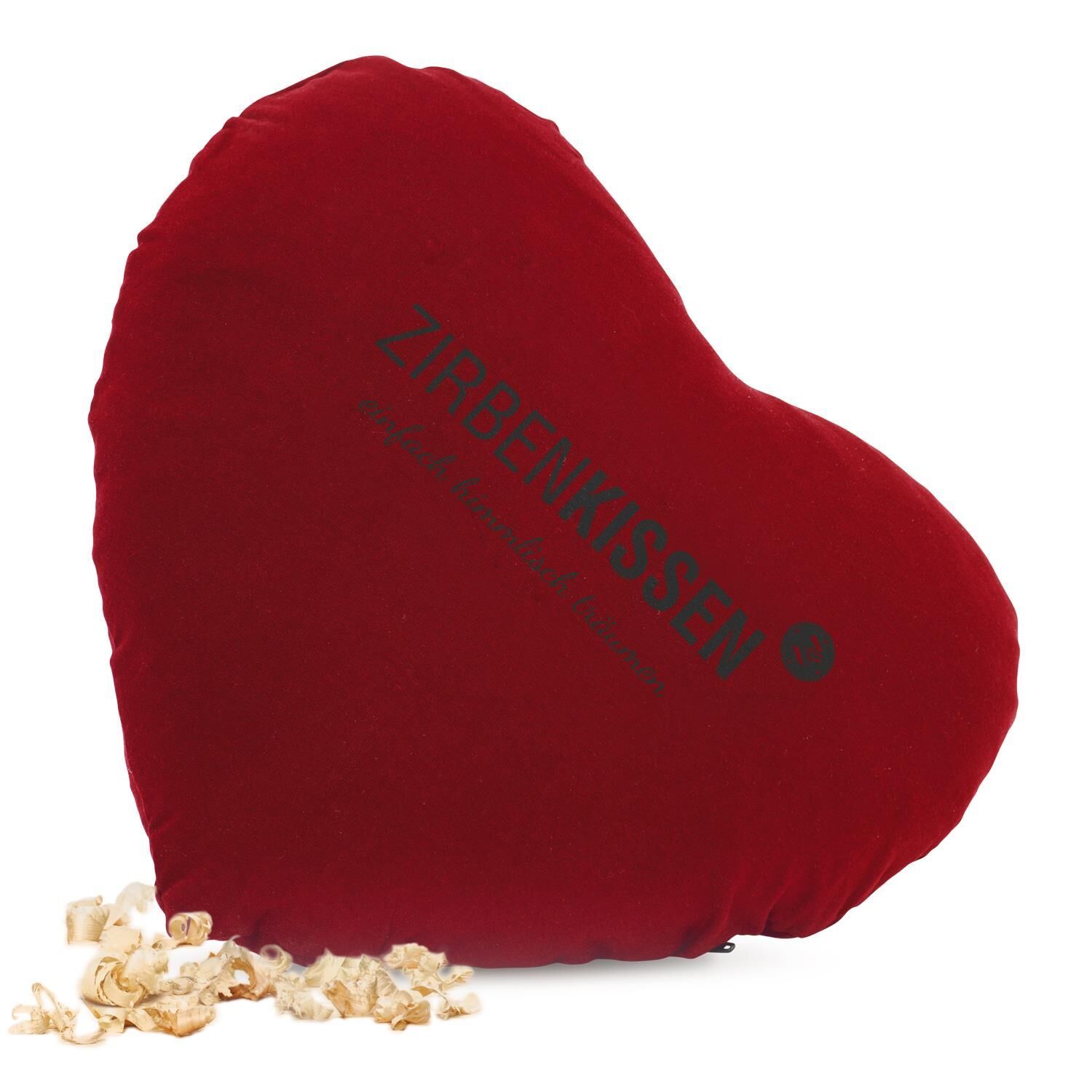 ZirbenKissen "Herz" ROT 40x40 cm
