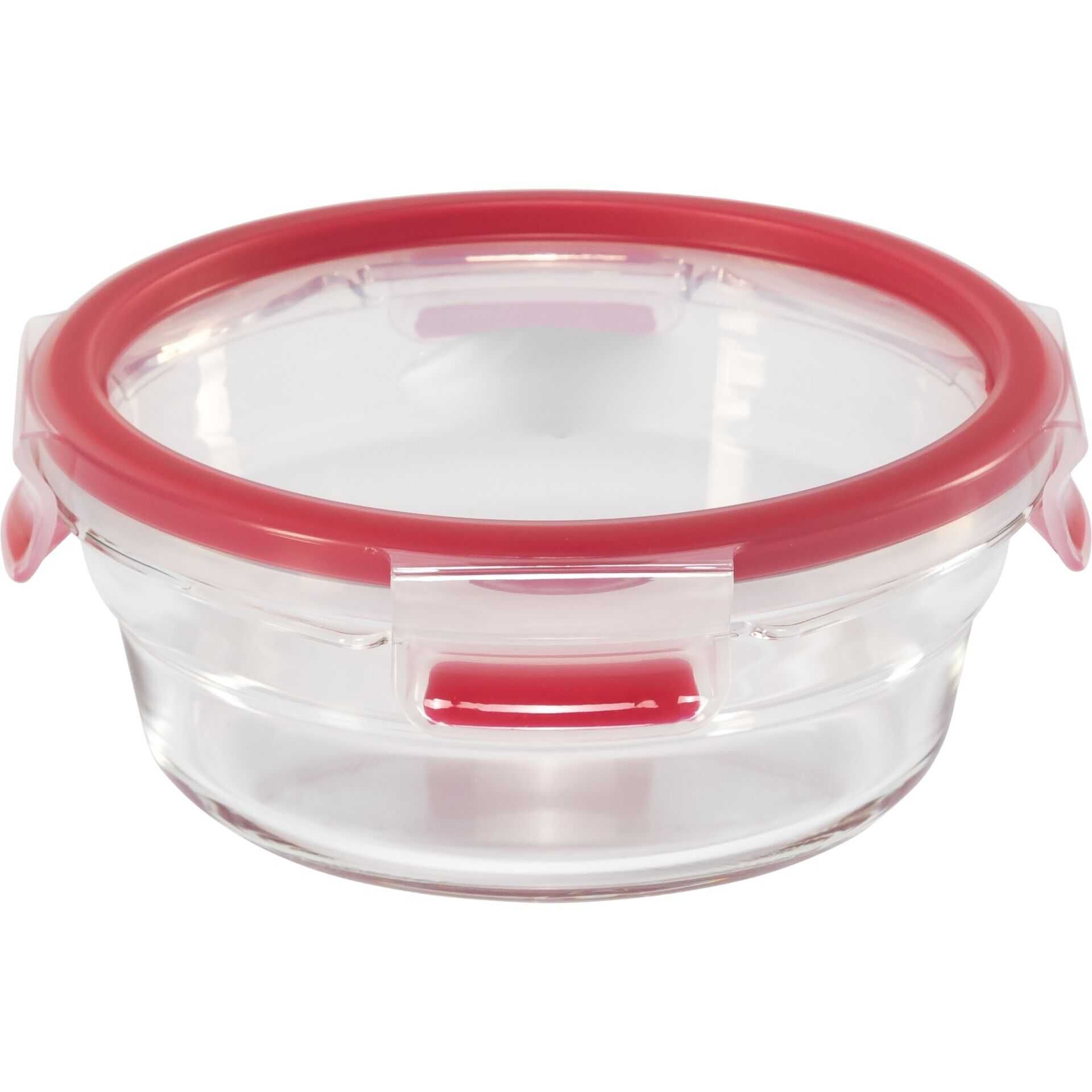 Emsa ClipClose Glass Vorratsdose 600 ml Glas Rot
