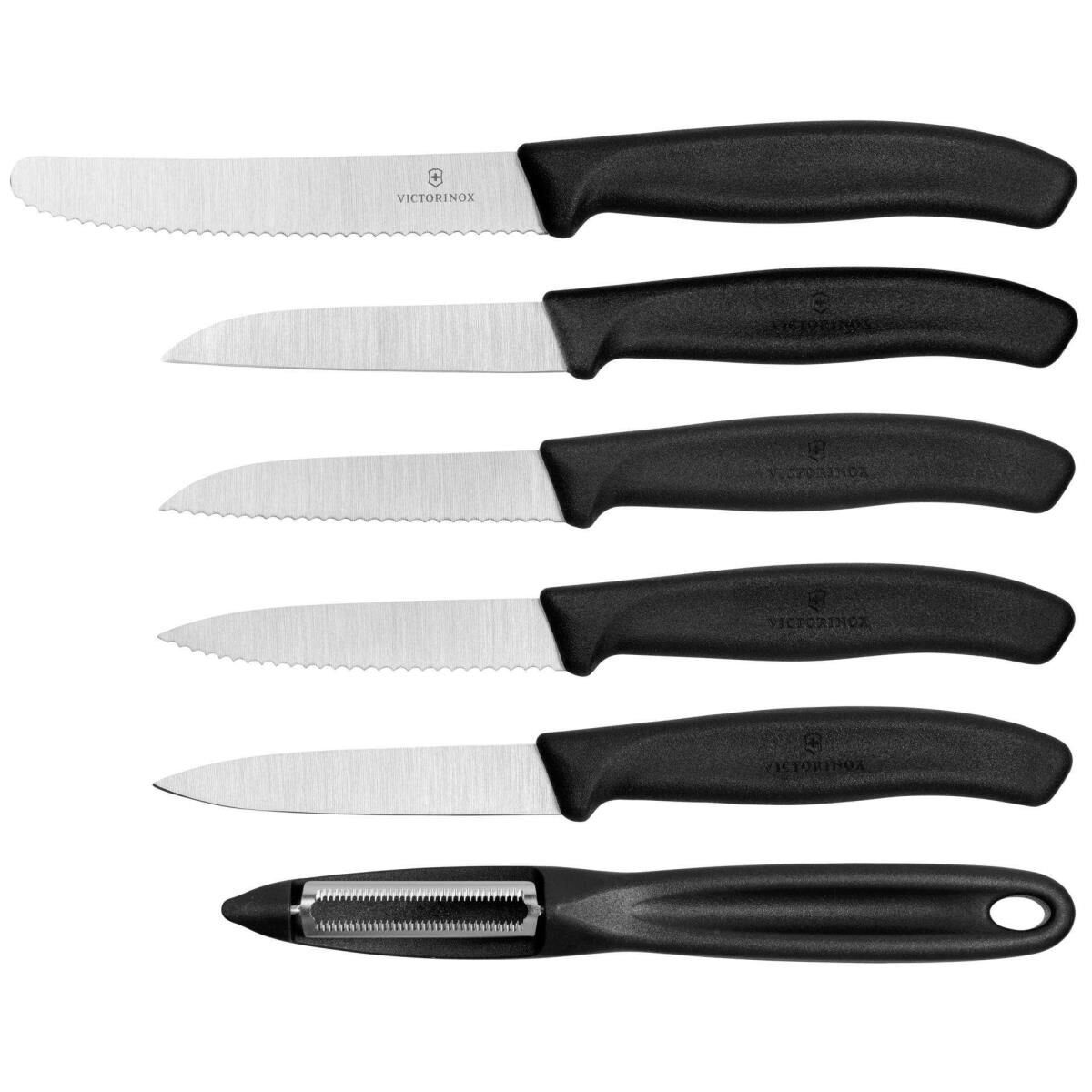 Victorinox Swiss Classic Gemüsemesser-Set 6-teilig schwarz Geschenkverp.