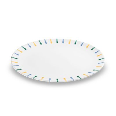 Gmundner Keramik Buntgeflammt, Platte oval (33x26cm)