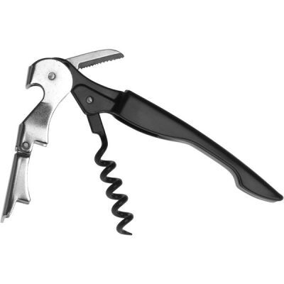 Kellnerkorkenzieher mit Hänger, Länge: 120 mm,  schwarz
